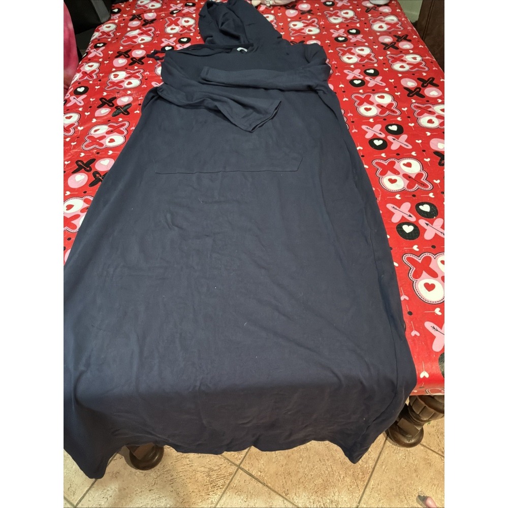 Missky Hoodie Jersey‎ Front Pocket Dress Cotton Spandex Womens XXL Witch Navy